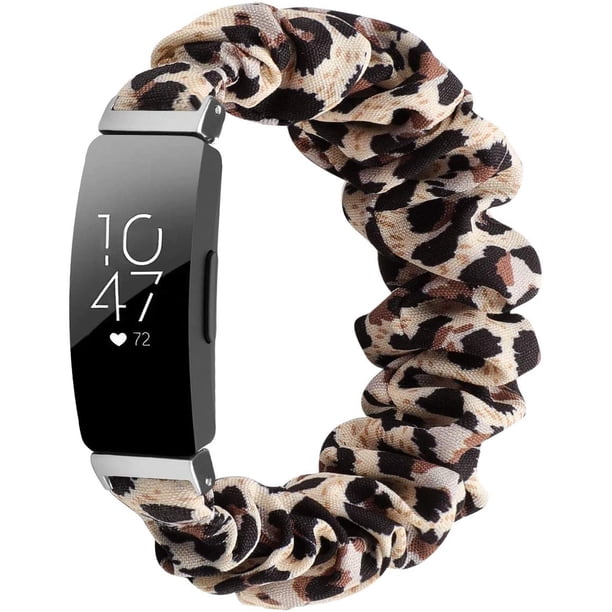 Scrunchies Compatible con Fitbit Inspire 2 Bandas, Reemplazo de pulseras de tela estampadas con patrón de tela elástica suave para mujer Xemadio WMZL-989-6
