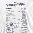 thumbnail image 2 of SpongeBob SquarePants Krusty Krab Menu Adult Pull-Over Hoodie, White, Large, 2 of 4