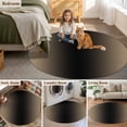 thumbnail image 5 of Round Rugs 5Ft, Beige Black Ombre Round Area Rug Washable Indoor Throw Carpet, Modern Gradient Abstract Art Soft Non Slip Circle Rug for Cabinet Bathroom Home Decor Aesthetic, 5 of 8