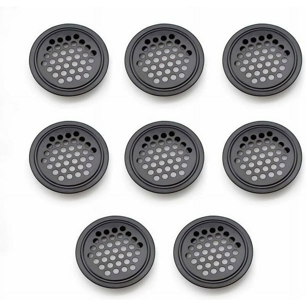 Material de alta calidad, cubierta de ventilación de panal de acero inoxidable para un flujo de aire óptimo en armarios y guardarropas, rejilla de ventilación de malla redonda de fácil instalación, 8
