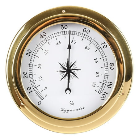 

CHOMOEN 145mm Wall Mounted Thermometer Hygrometer Barometer Watch Tidal Clock Weather Station Copper for Shell Indoor Outdoor