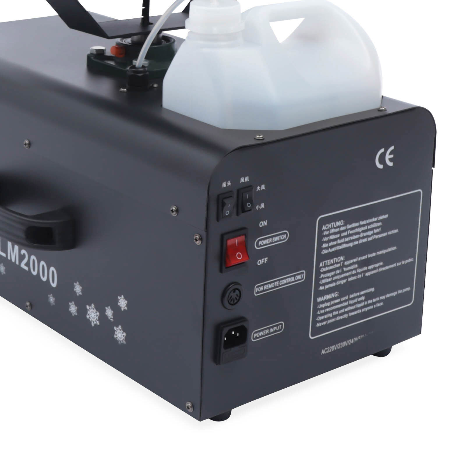 Miumaeov 2000W Snow Machine Snowflake Maker Machine Snow Jetter Stage DJ Party Effect w/Remote