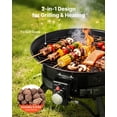thumbnail image 4 of 19 Inch 53000 BTU Portable Propane Fire Pit with Grill Grate Lava Rocks Adjustable Flame Folding Legs Smokeless Outdoor Fire Bowl for Camping Patio Backyard Deck RV Black, 4 of 6