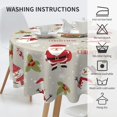 thumbnail image 5 of Merry Christmas Tablecloth Xmas Round Tablecloth 60 Inch Holiday Washable Table Cloth Cover for Farmhouse Outdoor Picnic Home Kitchen Party Decor, 5 of 6