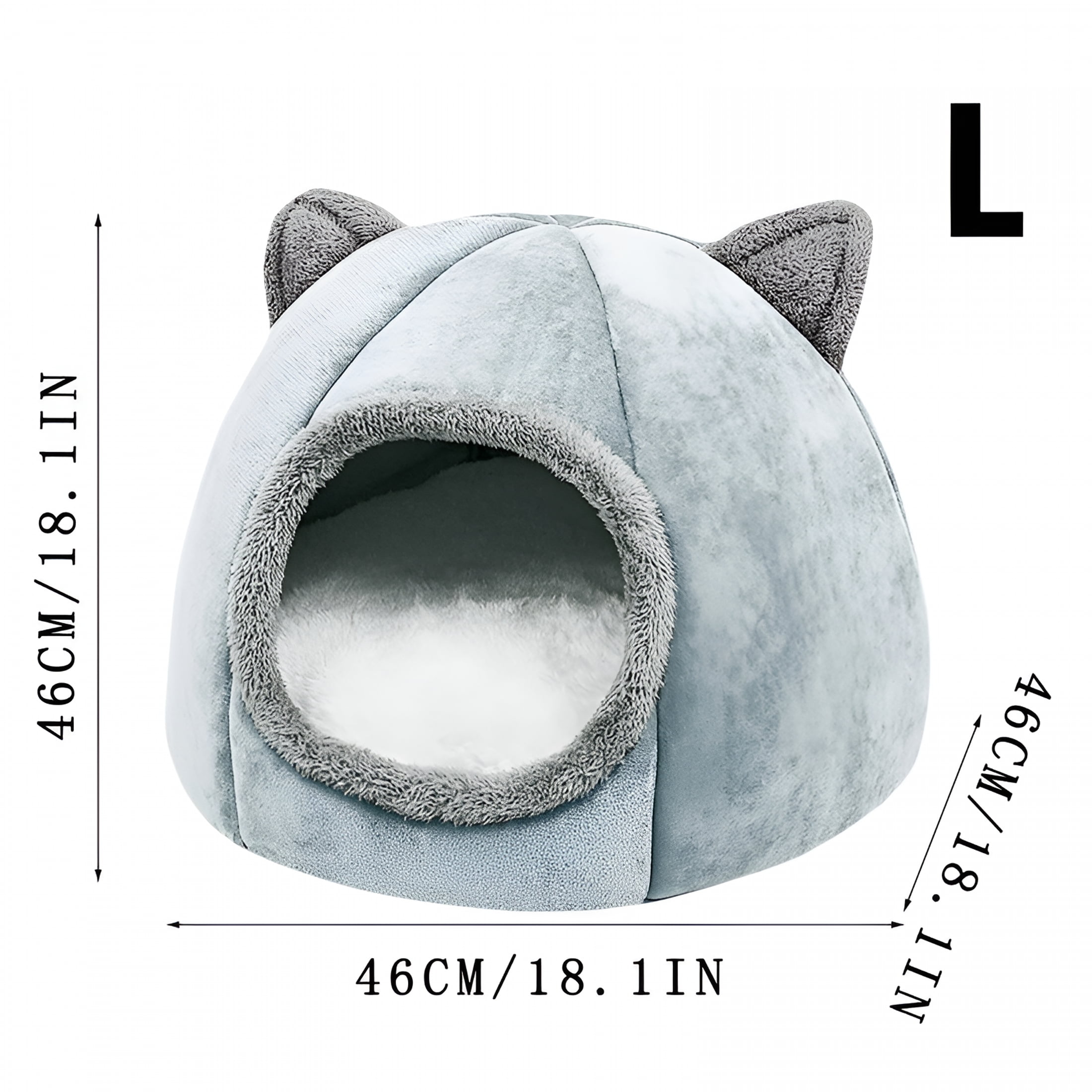 LAMIRO Pet Bed,Cat Cave Bed,Cat Bed Cave,Cat Tents for Indoor Cats,Self-Warming 2 in 2 Cat Tent Cave for Cats and Small Dogs,Round Feline House Hut with Washable Cushion for Indoor Outdoor