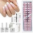 thumbnail image 1 of SXC Cosmetics French Tip Press On Nails Pink Series, Medium Square X-Pro Tips Starter Kit, 1 of 9