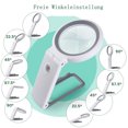 thumbnail image 3 of Standing Magnifying Glass, 30X 10X Magnification with Bright LED Lights, Foldable for Easy Storage, Ideal for Seniors Reading, Coin, Jewelry Inspection, 3 of 5