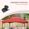 thumbnail image 6 of Patio Umbrellas Outsunny 10' x 12' Gazebo Canopy Replacement, 2-Tier Outdoor Gazebo Cover Top Roof with Drainage Holes, (TOP ONLY), Wine Red,Market Umbrellas, 6 of 9