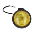thumbnail image 1 of Horohoroe Faro de motocicleta de 5 pulgadas y 12 V, lente redonda amarilla, carcasa negra, universal para motos retro, 1 of 8