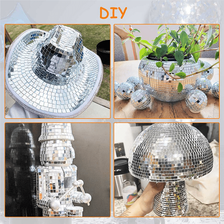 3000 Pieces Mirrors Mosaic Tiles Disco Ball Mirror Tiles SelfAdhesive