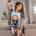 thumbnail image 2 of Lsque The Binding of Isaac Pattern Nightgowns for Women Sleep Shirts Short Sleeve Nightshirt Pullover Nightdress Soft Sleepwear Relaxed Fit Nightdress, 2 of 5