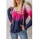thumbnail image 3 of ABPHQTO Sudadera con capucha y manga larga con cordones y degradado rosa para mujer, 3 of 5