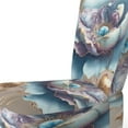 thumbnail image 4 of Designart "Icy Blue and Purple Watercolor Blossom III" Blue Floral & Botanical Upholstered Accent Chair - Traditional Arm Chair For Bedroom, 4 of 5