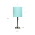 thumbnail image 4 of Mod Lighting and Decor Stick Table Lamps with Round Shades - 19.5" - Aqua Blue - Set of 2, 4 of 9