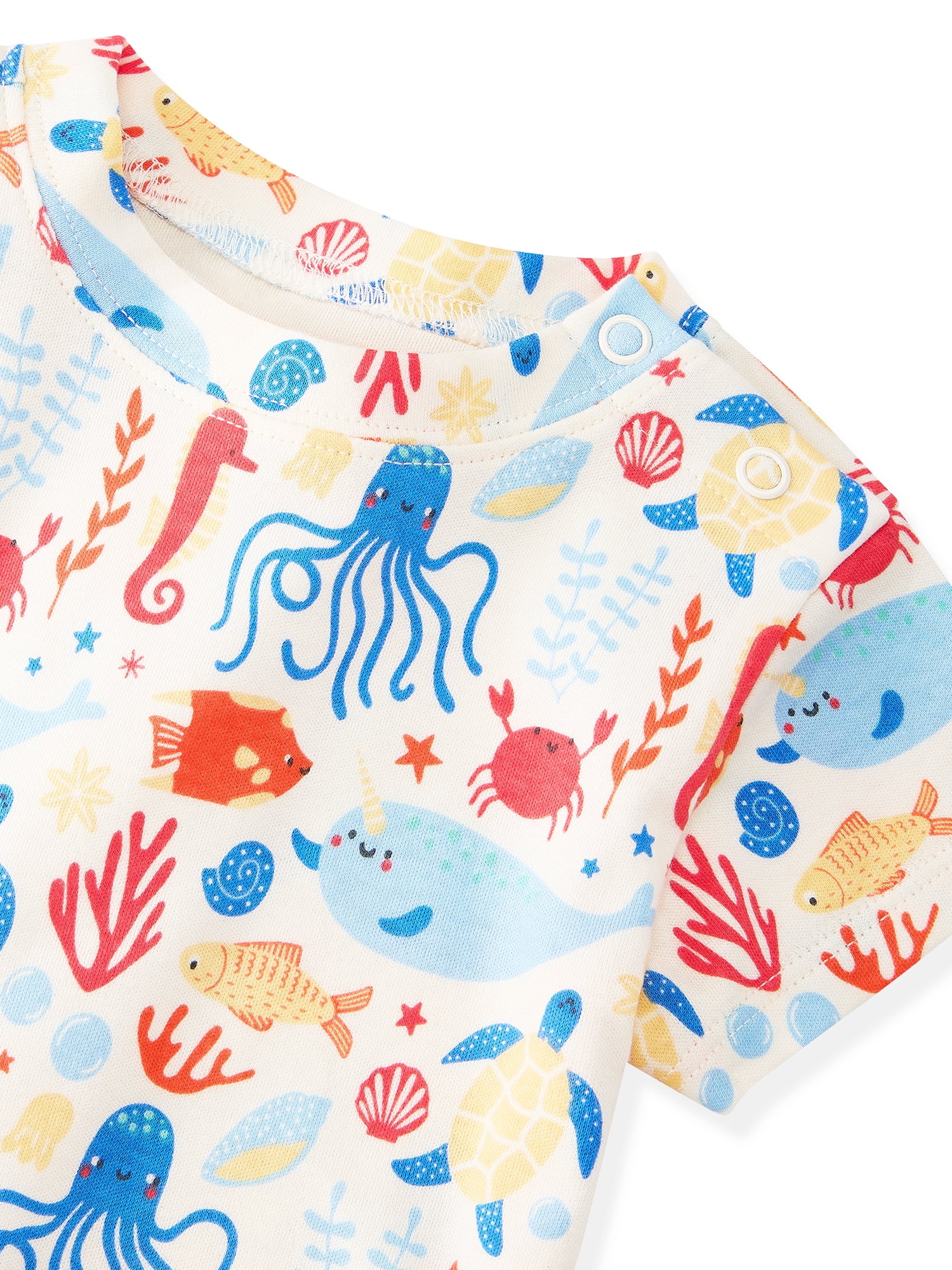 Garanimals Newborn & Baby Boy Cotton Short Sleeve Rompers, Graphic Prints, 2-Pack, Sizes 0 - 24M
