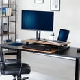 thumbnail image 3 of VIVO Rustic Vintage Brown 32" Standing Desk Monitor Riser, Sit Stand Tabletop, 3 of 9