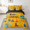 thumbnail image 2 of jejeloiu Happy Camping 7-Piece Bedding Comforter Set,Camper Car Rv King Bedding Sets,Outdoor Adventure Bed Sheets For Girls Boys,Super Cozy Room Decor Reversible, 2 of 8