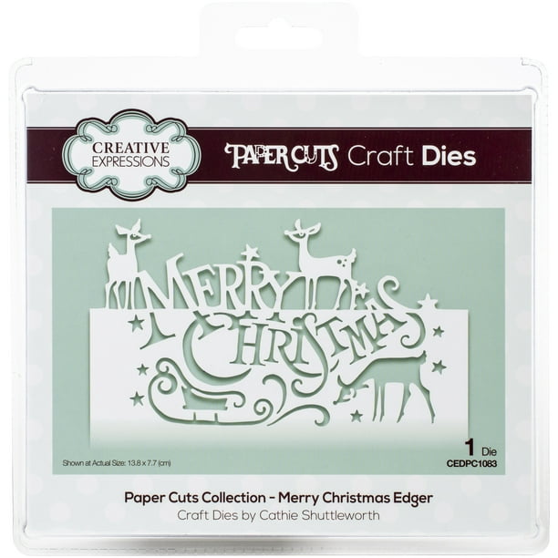 Creative Expressions Paper Cuts Craft Dies-Merry Christmas - Walmart ...
