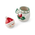 thumbnail image 3 of Pfaltzgraff Winterberry Snowman with Cardinal 10 in Cookie Jar, 3 of 7