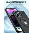 thumbnail image 5 of Allytech iPhone 14 Pro Case Magnetic, Kickstand Matte Tarenslucent Back Cover Slim Fit Wireless Charging Support Anti-Scratch Hybird Rugged Bumper Phone Case Cover for Apple iPhone 14 Pro - Black, 5 of 6