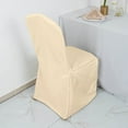 thumbnail image 4 of BalsaCircle 10 Beige Solid Polyester Banquet Chair Covers Slipcovers, 4 of 8
