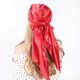 thumbnail image 3 of Pañuelo para la cabeza de color sólido negro cuadrado 90*90 pañuelo de seda pañuelo de satén pañuelo para el cuello pañuelo para el cabello accesorios para mujer bufanda para el cabello, 3 of 5