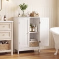 thumbnail image 4 of Gymax Bathroom Storage Cabinet Freestanding Wooden Floor Cabinet w/ Double Doors White, 4 of 10