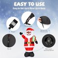 thumbnail image 5 of Qiushi 7 FT Christmas Inflatable Black Santa with Gift, LED Lighted Outdoor Yard Decoration, Funny Blow Up Santa Claus for Holiday Party, Front Lawn & Garden Decor with Built-in Lights, 5 of 8