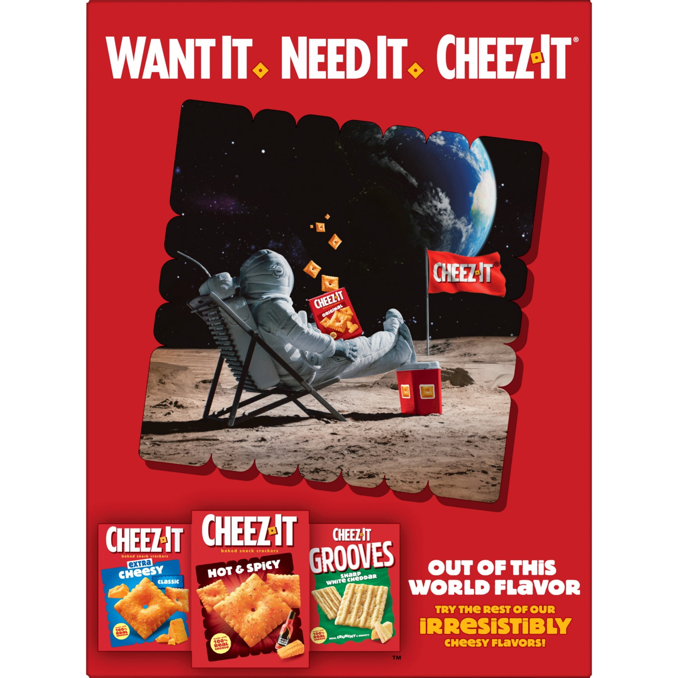 (3 pack) Cheez-It DUOZ Bacon and Cheddar Baked Snack Crackers, Lunch Snacks, 12.4 oz