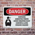 thumbnail image 5 of Contains Asbestos Fibers OSHA Danger Rigid Plastic Sign 10 Inch x 7 Inch - 10 Pack, 5 of 8