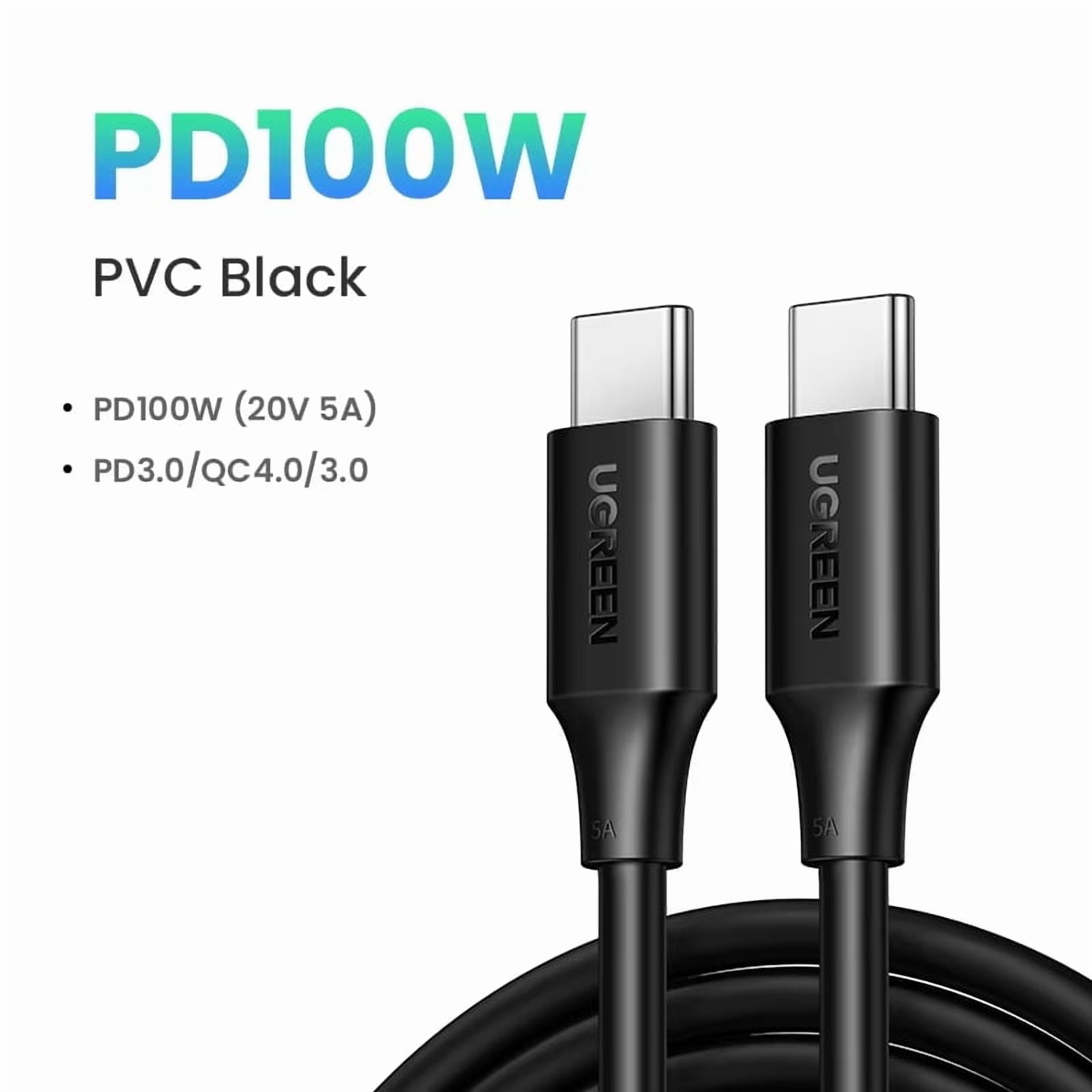 UGREEN 100W USB C to USB C Cable, 5A PD Fast Charging Type C Cord with E-Marker Chip for iPhone 15 16 17, MacBook, Samsung Galaxy S25