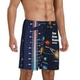 thumbnail image 2 of Kdxio Solar System Print Mens Sleep Shorts Bottoms Soft Comfy Pajama Wear Pants with Drawstring Pockets, 2 of 7