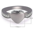 thumbnail image 2 of Crystal Heart Cremation Ring for Ashes for Women Men Keepsake Finger Ring Urns for Ashes for Loved One for Dad Mom Size（5,6,7,8,9,10), 2 of 8