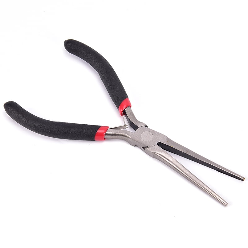 7645 Metal Long Needle Nose W/Tooth Plier Side Cutter Puzzles Modeling Precision 