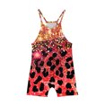 thumbnail image 4 of Jinhomg Little Girls Jumpsuit Cute Floral Printed Overall Pants Casual Loose Fit Spaghetti Straps Onesie Summer Shorts Toddler Kids Romper with Pocket Sales Today Clearance Multicolor 11 Years, 4 of 6
