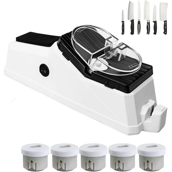USB Electric Knife Sharpener, With Replacement Grinding Tools, Double Sided Knife Sharpener, Quick Sharpening & Polishing, Stable Non-slip Base