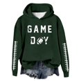 thumbnail image 1 of WEAIXIMIUNG Sweat à Capuche pour Femmes, Imprimé Football Baseball, Col Rond et Manches Longues, 1 of 4