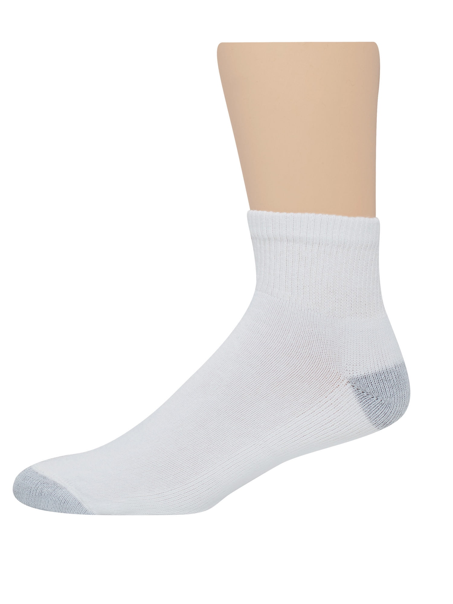 Hanes Hanes Mens Full Cushion White Ankle Socks 20 Pack