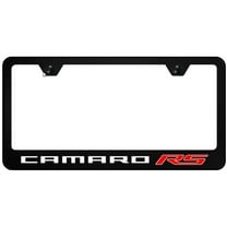 Chevy Camaro RS UV Print Polycarbonate License Plate Frame (Black)