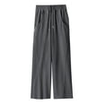 thumbnail image 3 of Women's Plus Womens Sweatpants Tall Women's Casual Sweatpants Relaxed Fit Baggy Clothes High Waist Drawstring Waist with Pockets Loose Cargo Joggers Pants, 3 of 3