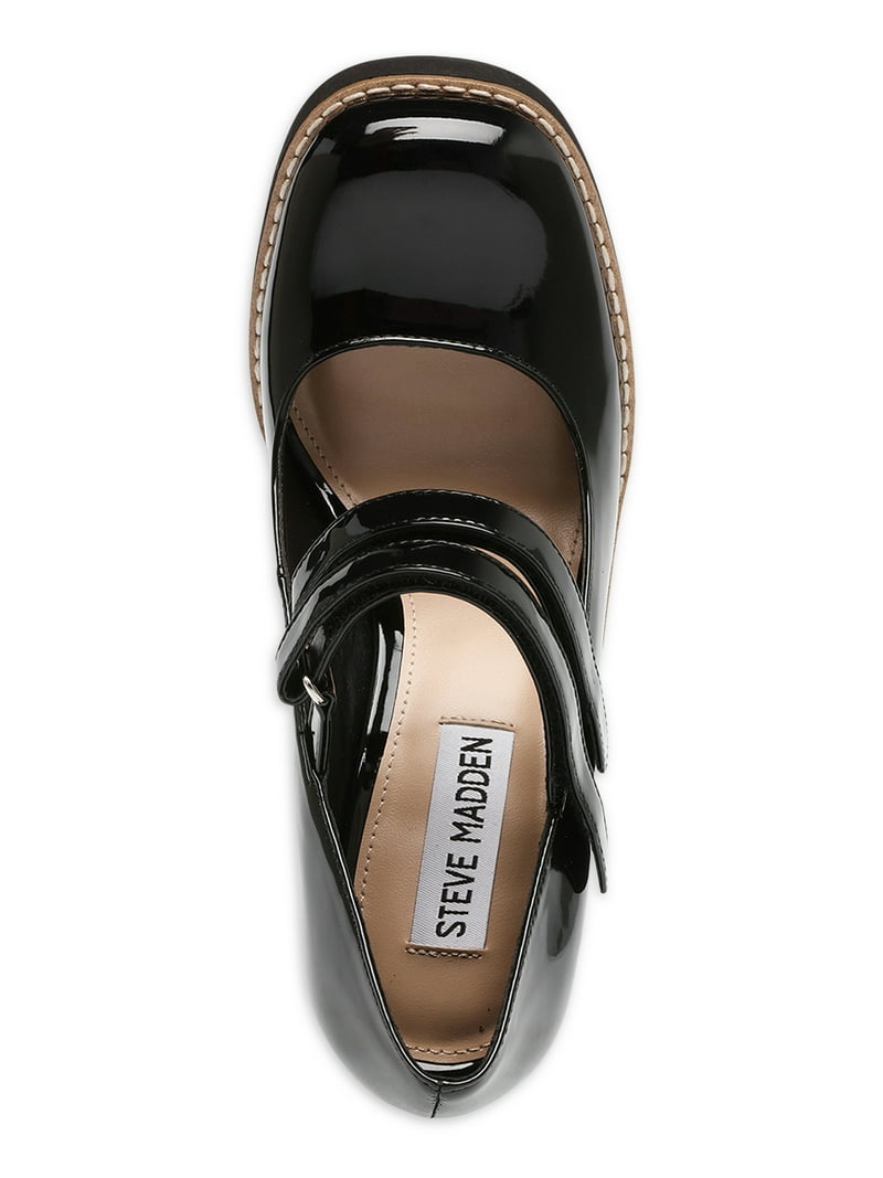 Steve Madden Womens Twice Patent Leather Platform Heels