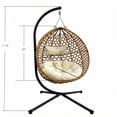 thumbnail image 7 of Folding PE Rattan Hanging Egg Chair with Stand, Yellow Indoor & Outdoor Hammock Swing Basket Chair, Aluminum Steel Frame for Patio, Balcony, Backyard, Bedroom, 7 of 7