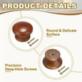 thumbnail image 3 of Uxcell Cabinet Knobs Round Drawer Dresser Knobs Wood Handles Knobs Drawer Pulls with Screws Brown, 3 of 7