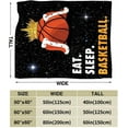thumbnail image 4 of Basketball Blanket Plush Cozy Sports Throw Blankets for Girls Boys Adult Women Men Kids Flannel Fleece Ultra Soft Fuzzy Party Blanket Gifts for Bed Couch Sofa 60"X50", 4 of 5