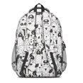 thumbnail image 3 of Cute Black and White Cartoon Line Drawing Dog Backpack for School,Cute School Bag,Schoolbag with Adjustable Shoulder Straps & Padded Back,16.9 Inch, 3 of 5
