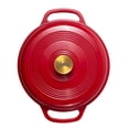 thumbnail image 4 of Lodge Cast Iron 6QT Ruby Enamel Dutch Oven with Gold Knob, 4 of 4