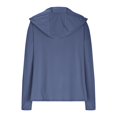 thumbnail image 4 of UngA Women's Athletic Jacket Sunproof Hooded Long Sleeve Shirts Zip up Hiking Lightweight Jackets with Pockets Navy,XS, 4 of 7