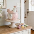 thumbnail image 6 of EDhome Pink Gilded Embossed Chicken Ceramic Storage Jar, Cute Sealed Lid Airtight Jar, Sturdy Ceramic for Kitchen Pantry Food Storage and Home Tabletop Decor, Pink-A, 6 of 6