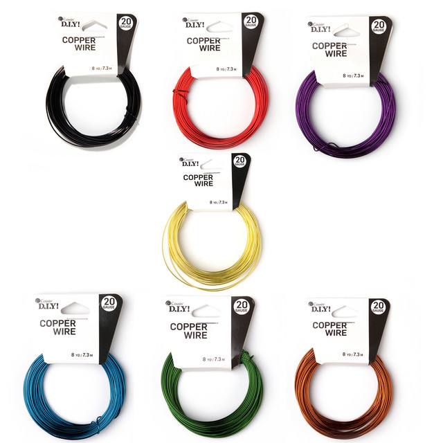 Cousin DIY Bulk Copper Wire Assortment Bundle, 20 Gauge, Multicolor