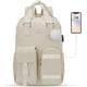 thumbnail image 1 of Mochila escolar MATEIN para niñas de 15,6 pulgadas con puerto USB, color beige, 1 of 9